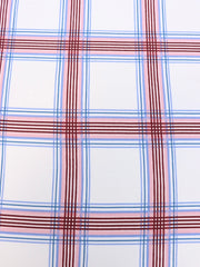 Load image into Gallery viewer, Denim/Burgundy Plaid Yummy 2x1 Rib Knit