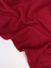 Load image into Gallery viewer, Burgundy Brushed Waffle Sweater Knit