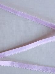 Load image into Gallery viewer, Lilac Plush Back Satin Strap, Scallop Elastic & Closures