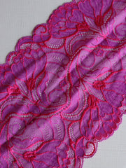 Load image into Gallery viewer, Mystical Magenta & Hot Pink 7" Wide Stretch Lace