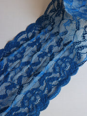 Load image into Gallery viewer, Bright Cobalt 9" Wide Stretch Lace
