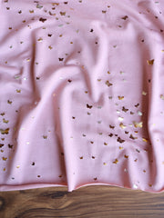 Load image into Gallery viewer, Butterflies 2 Tone Foil on Pink Blush French Terry