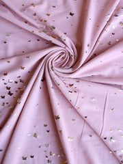 Load image into Gallery viewer, Butterflies 2 Tone Foil on Pink Blush French Terry