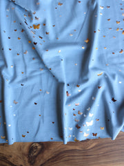 Load image into Gallery viewer, Butterflies 2 Tone Foil on Light Blue French Terry
