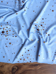 Load image into Gallery viewer, Stargazer 2 Tone Foil on Light Blue French Terry