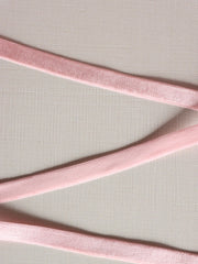 Load image into Gallery viewer, Light Pink Plush Back Satin Strap, Scallop Elastic, Rings/Sliders/G-Hooks & Closures