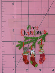 Load image into Gallery viewer, Merry Christmas Hanging Stockings Heat Transfer, Iron-On