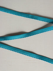 Load image into Gallery viewer, Teal Plush Back Satin Strap, Scallop Elastic & Closures