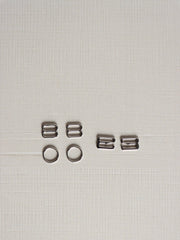 Load image into Gallery viewer, Silver 3/8" (10mm) Bra Rings, Sliders & G-Hooks