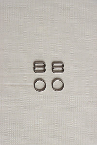 Silver 3/8" (10mm) Bra Rings, Sliders & G-Hooks