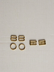 Load image into Gallery viewer, Gold 3/8" (10mm) Bra Rings, Sliders & G-Hooks