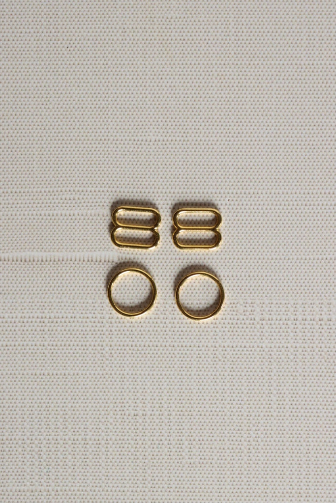 Silver 3/8 (10mm) Bra Rings, Sliders & G-Hooks