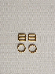 Load image into Gallery viewer, Gold 3/8" (10mm) Bra Rings, Sliders & G-Hooks