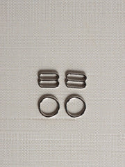 Load image into Gallery viewer, Silver 1/2" (12mm) Bra Rings, Sliders & G-Hooks