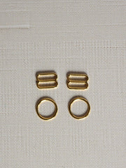 Load image into Gallery viewer, Gold 1/2" (12mm) Bra Rings, Sliders & G-Hooks