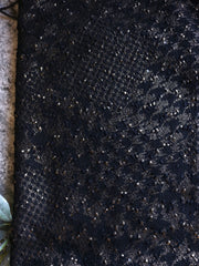 Load image into Gallery viewer, Black & Gold Houndstooth Metallic Special Occasion Sweater Knit