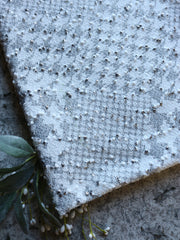 Load image into Gallery viewer, Ivory & Silver & Gold Houndstooth Metallic Special Occasion Sweater Knit