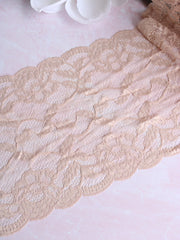 Load image into Gallery viewer, Beige 9" Wide Stretch Lace