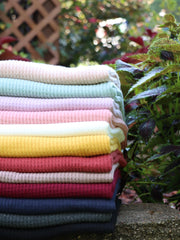 Load image into Gallery viewer, Dusty Peach Brushed Waffle Sweater Knit