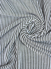 Load image into Gallery viewer, Olive & Ivory Jacquard Vertical Stripe Sweater Knit