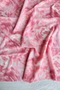 3YD 26IN REMNANT; Bubblegum Brushed Roses Alpaca Soft Brushed Sweater Knit