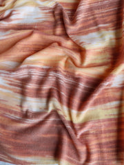 Load image into Gallery viewer, Terracotta & Peach Paint Streaks Alpaca Soft Brushed Sweater Knit