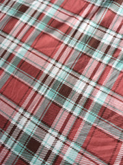 Load image into Gallery viewer, Mint & Clay Plaid Double Brushed Poly