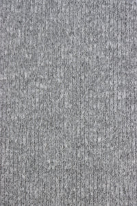 Heather Gray Brushed 2x1 Ribbed Sweater Knit