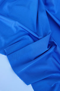 K-Deer Azure Blue Shiny Athletic Nylon/Spandex Tricot