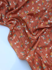 Load image into Gallery viewer, Mila on Burnt Orange Yummy 8x3 Rib Knit