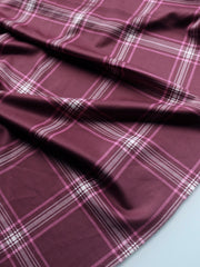 Load image into Gallery viewer, Dark Mauve Plaid Scuba