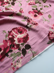 Load image into Gallery viewer, Faith Floral on Dusty Rose Techno Crepe