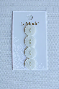 5/8" White with Square Holes Buttons | LaMode