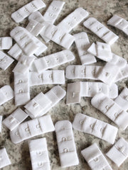 Load image into Gallery viewer, New White Bra Hook & Eye Back Closure 3x1, 0.75"