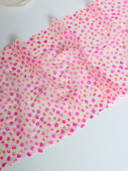 Load image into Gallery viewer, Neon Polka Dot 9.25" Wide Stretch Lace