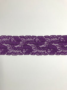 Purple 2.5" Wide Stretch Lace