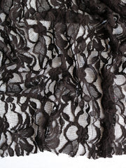 Load image into Gallery viewer, Black Floral Cotton/Nylon Lace