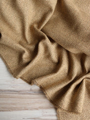 Load image into Gallery viewer, Golden Beige Herringbone Wool Coating