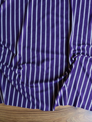 Load image into Gallery viewer, Plum Vertical Stripe Double Brushed Poly