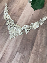 Load image into Gallery viewer, White Collar Applique