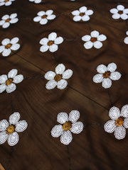 Load image into Gallery viewer, Daisies on Black Stretch Mesh