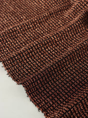 Load image into Gallery viewer, Rose Gold Dazzling Lurex Cube Poly Spandex