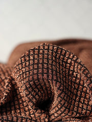 Load image into Gallery viewer, Rose Gold Dazzling Lurex Cube Poly Spandex