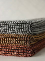 Load image into Gallery viewer, Rose Gold Dazzling Lurex Cube Poly Spandex