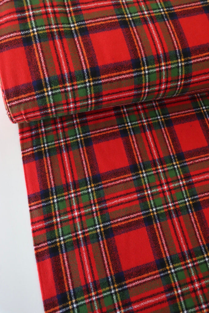 Red & Green Tartan Plaid Super Snuggle Flannel Fabric