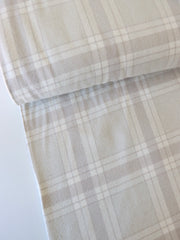 Load image into Gallery viewer, 1YD 34IN REMNANT; Bone & Ivory Plaid | Mammoth Flannel | Robert Kaufman