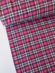 Load image into Gallery viewer, Fuchsia/Black/Ivory Plaid | Mammoth Flannel | Robert Kaufman