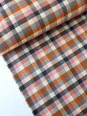 Load image into Gallery viewer, Spice/Navy/Mauve Mini Check | Mammoth Flannel | Robert Kaufman