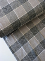 Load image into Gallery viewer, Platinum/Charcoal/Ivory Plaid | Mammoth Flannel | Robert Kaufman