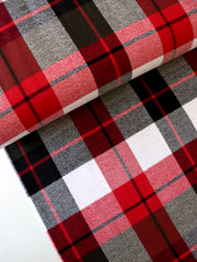 Load image into Gallery viewer, Red/Black/Ivory/Olive Plaid | Mammoth Flannel | Robert Kaufman